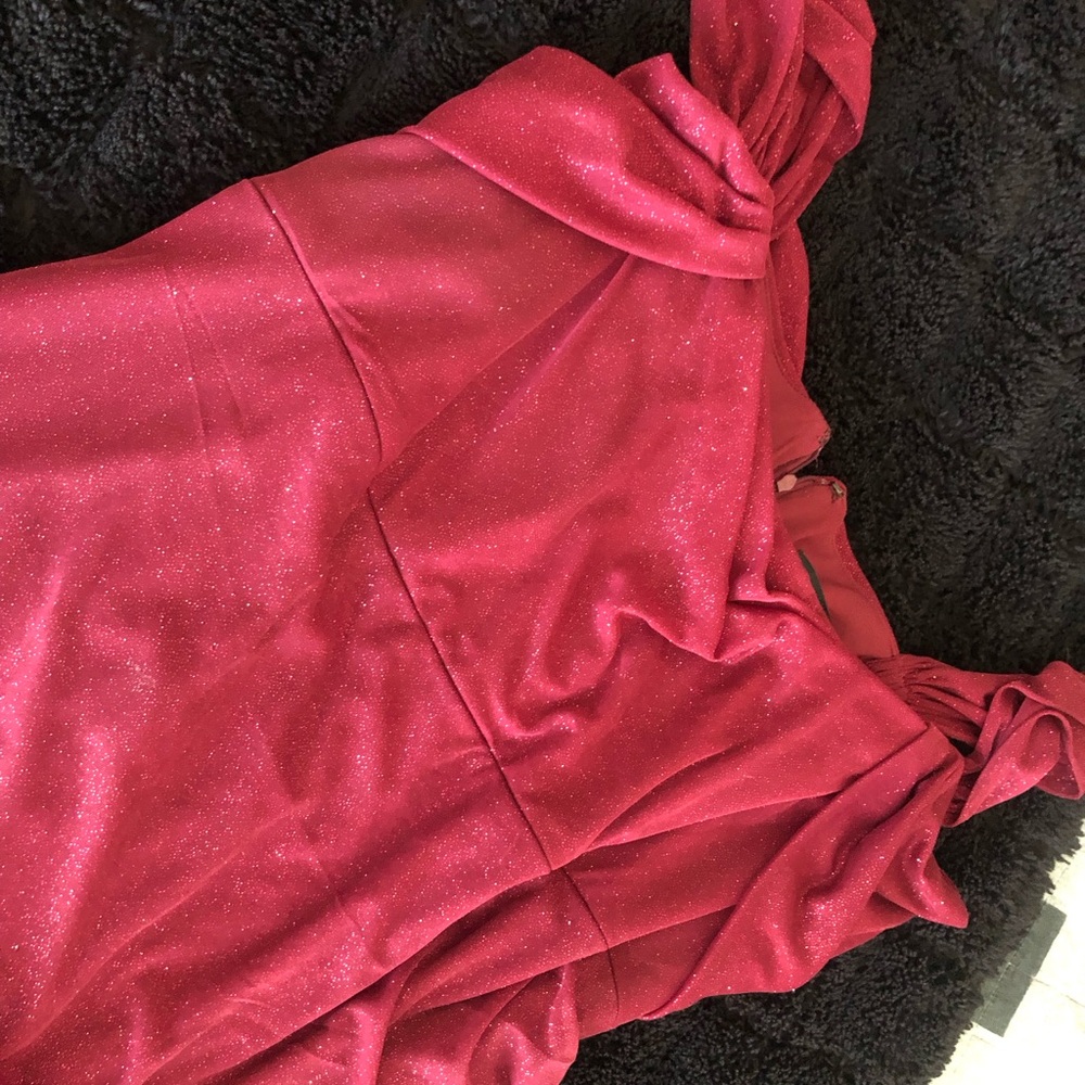 Alex Evenings Sparkling Red Prom Dress